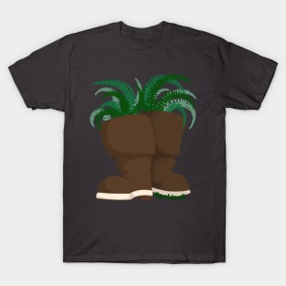 Sword Fern Rain Boots T-Shirt